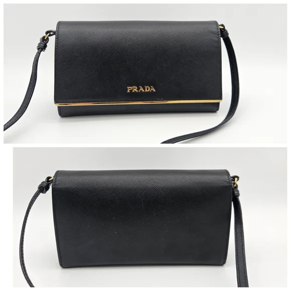 Authentic Prada Saffiano Leather Shoulder Bag #4296M - Picture 4 of 10